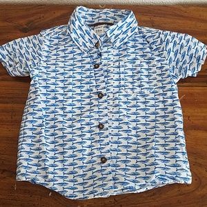 Whale button down shirt